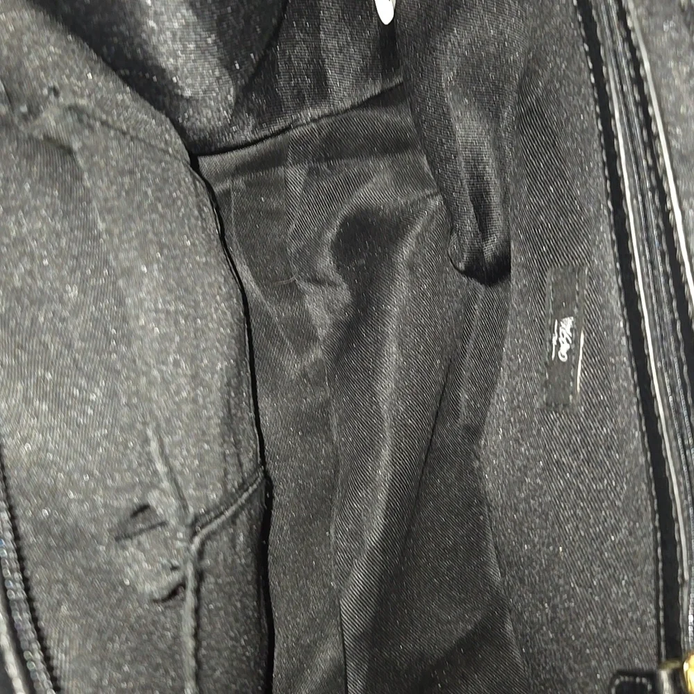 Mossimo Large Black Hand Bag/Laptop Bag- Incles Bag Charm/key Chain, Scarf, And